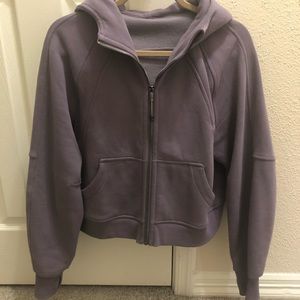 Cropped full zip lululemon scuba XS/S in dusky lavender